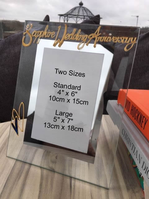 Sapphire (45th) Wedding Anniversary Gift : Photo Frame Port (Milestone)