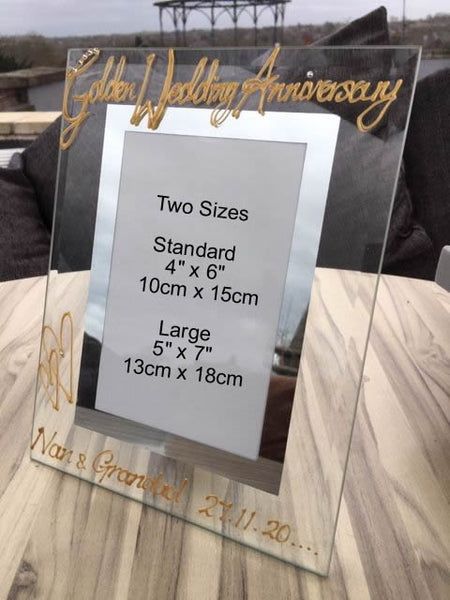 Golden (50th) Wedding Anniversary Gift : Photo Frame Port (Milestone)