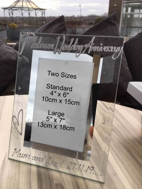 Personalised 70th Wedding Anniversary Photo Frame Portrait