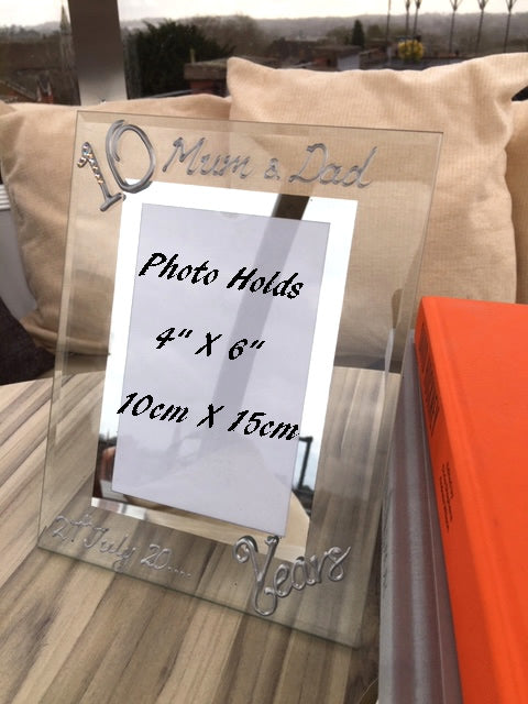 10 Years Wedding Anniversary Gift : Photo Frame Port (Crystalled)