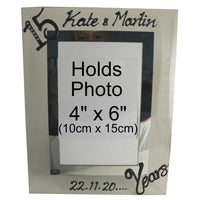 15 Years Wedding Anniversary Gift : Photo Frame Port (Crystalled)