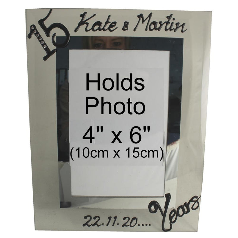 15 Years Wedding Anniversary Gift : Photo Frame Port (Crystalled)