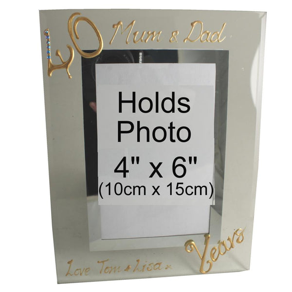 40 Years Wedding Anniversary Gift : Photo Frame Port (Crystalled)