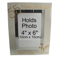 55 Years Wedding Anniversary Gift : Photo Frame Port (Crystalled)