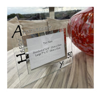 50th Wedding Anniversary Gift Photo: Frame Landscape (Blk/Sil)