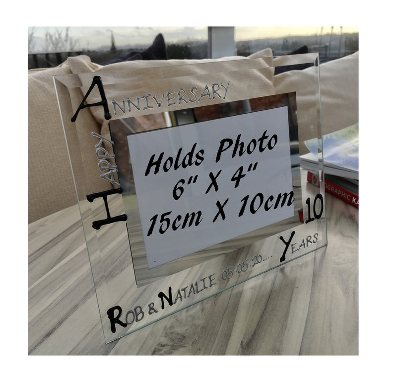 Personalised 10th Anniversary Picture frame Land B/S