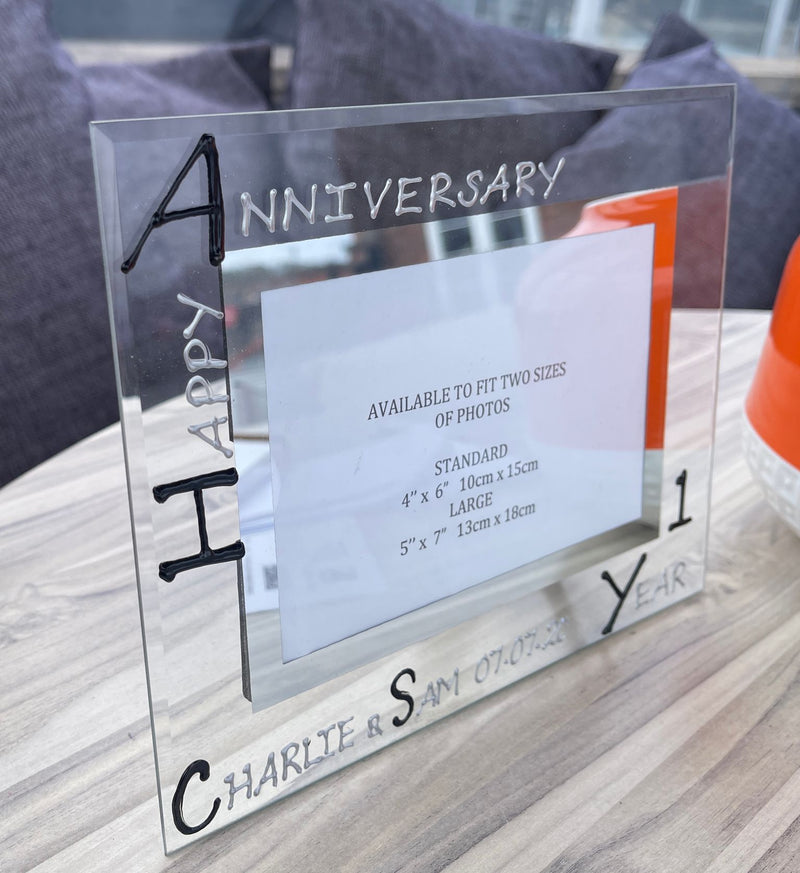 Personalised 1st Anniversary Landscape Picture Frame B/S 6"x4" or 7"x5"