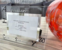 30th Wedding Anniversary Gift Photo: Frame Landscape (Blk/Sil)