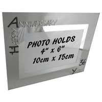 36th Wedding Anniversary Gift Photo: Frame Landscape (Blk/Sil)