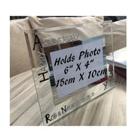 3rd Wedding Anniversary Gift Photo: Frame Landscape (Blk/Sil)