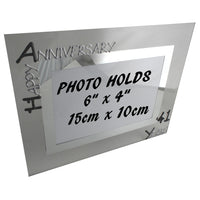 41st Wedding Anniversary Gift Photo: Frame Landscape (Blk/Sil)