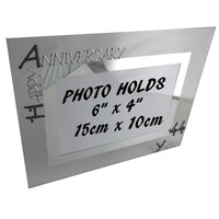 44th Wedding Anniversary Gift Photo: Frame Landscape (Blk/Sil)