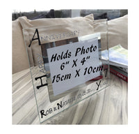 7th Wedding Anniversary Gift Photo: Frame Landscape (Blk/Sil)