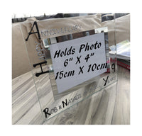 9th Wedding Anniversary Gift Photo: Frame Landscape (Blk/Sil)