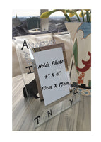 Personalised 20th Wedding Anniversary Photo: Frame Portrait (Blk/Sil)