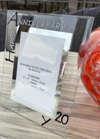20th Wedding Anniversary Gift Photo Frame Portrait (Blk/Sil)