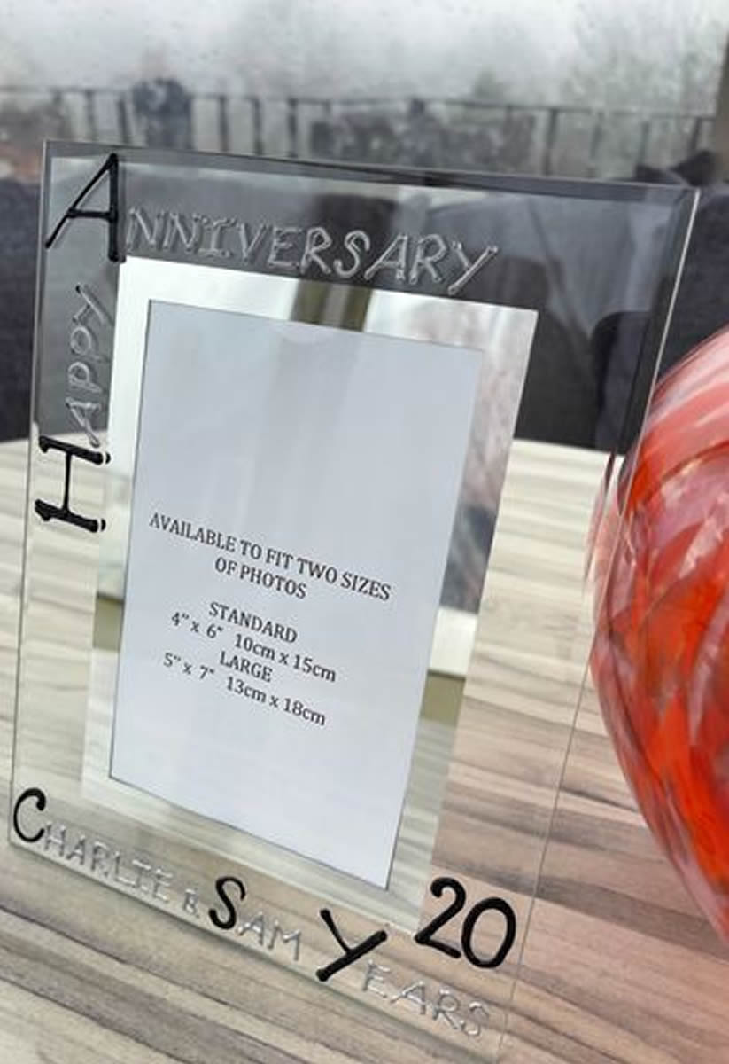 Personalised 20th Anniversary Port Frame B/S   5"x7"  Port  Picture Frame