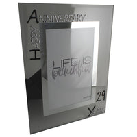29th Wedding Anniversary Gift Photo: Frame Portrait (Blk/Sil)
