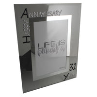 31st Wedding Anniversary Gift Photo: Frame Portrait (Blk/Sil)