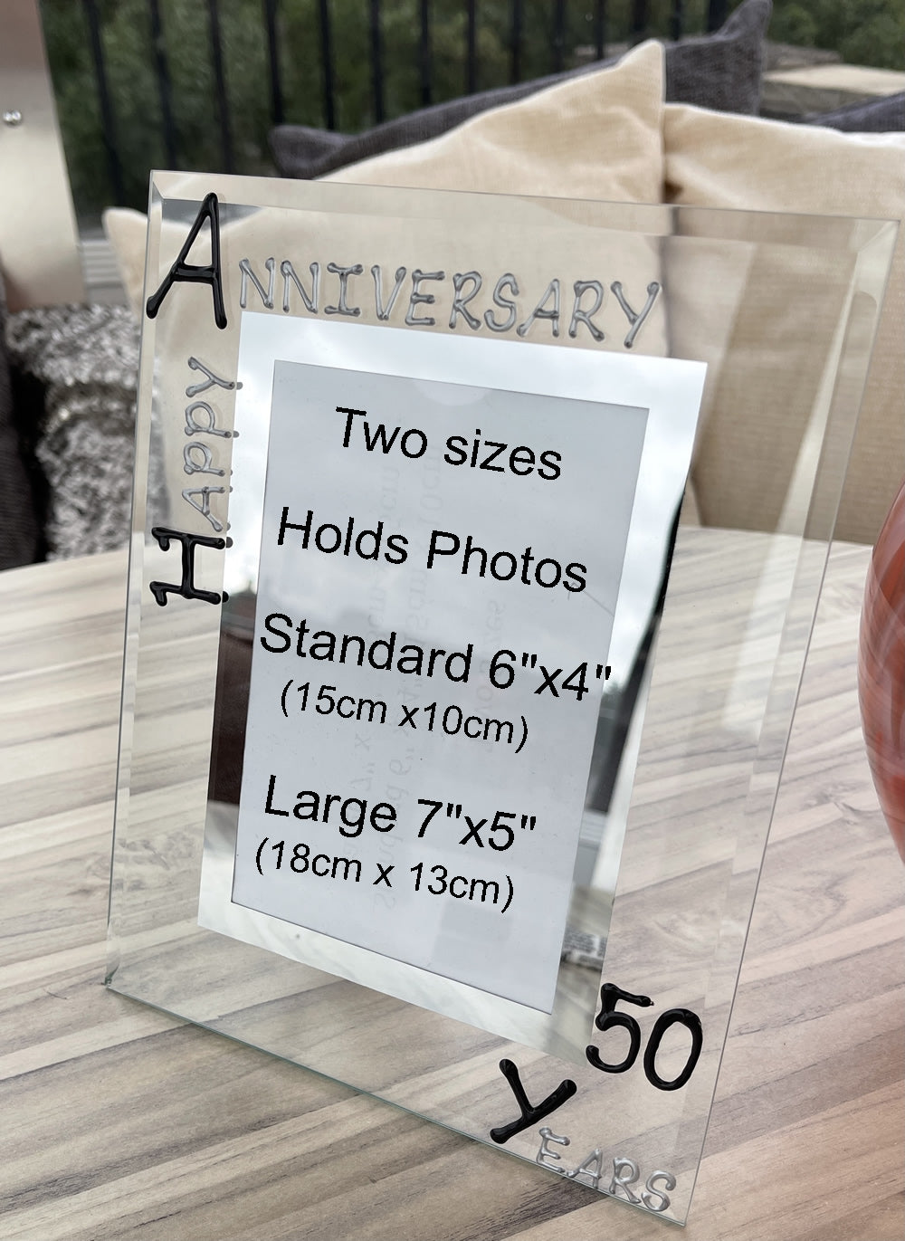 50th Anniversary Port Picture Frame Black/Silver