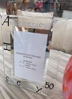 50th Wedding Anniversary Gift Photo Frame Portrait (Blk/Sil)