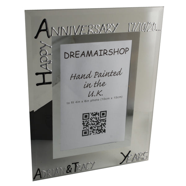 39th Wedding Anniversary Gift Photo: Frame Portrait (Blk/Sil)