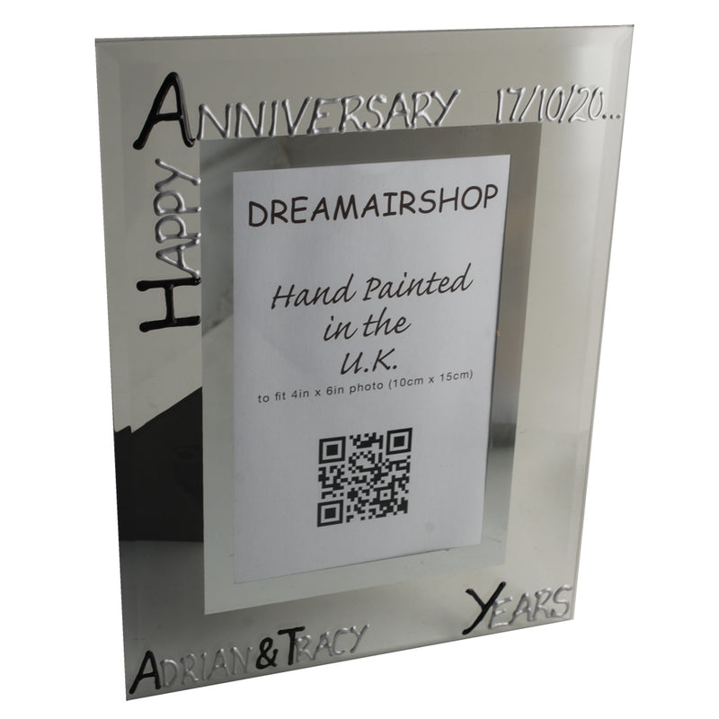 37th Wedding Anniversary Gift Photo: Frame Portrait (Blk/Sil)