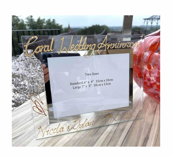 Coral (35th) Wedding Anniversary Photo: Frame Landscape (Milestone)