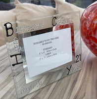 Personalised 21st Birthday Photo Frame: Landscape (Blk/Sil)