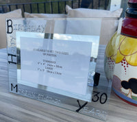 Personalised 30th Birthday Photo Frame: Landscape (Blk/Sil)