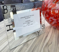 55th Birthday Gift Photo Frame: Landscape (Blk/Sil)