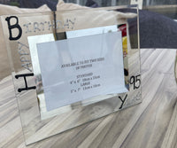 95th Birthday Gift Photo Frame: Landscape (Blk/Sil)