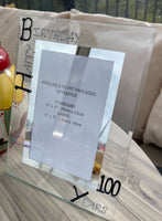 100th Birthday Gift Photo Frame: portrait (Blk/Sil)