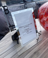 50th Birthday Gift Photo Frame: Portrait (Blk/Sil)