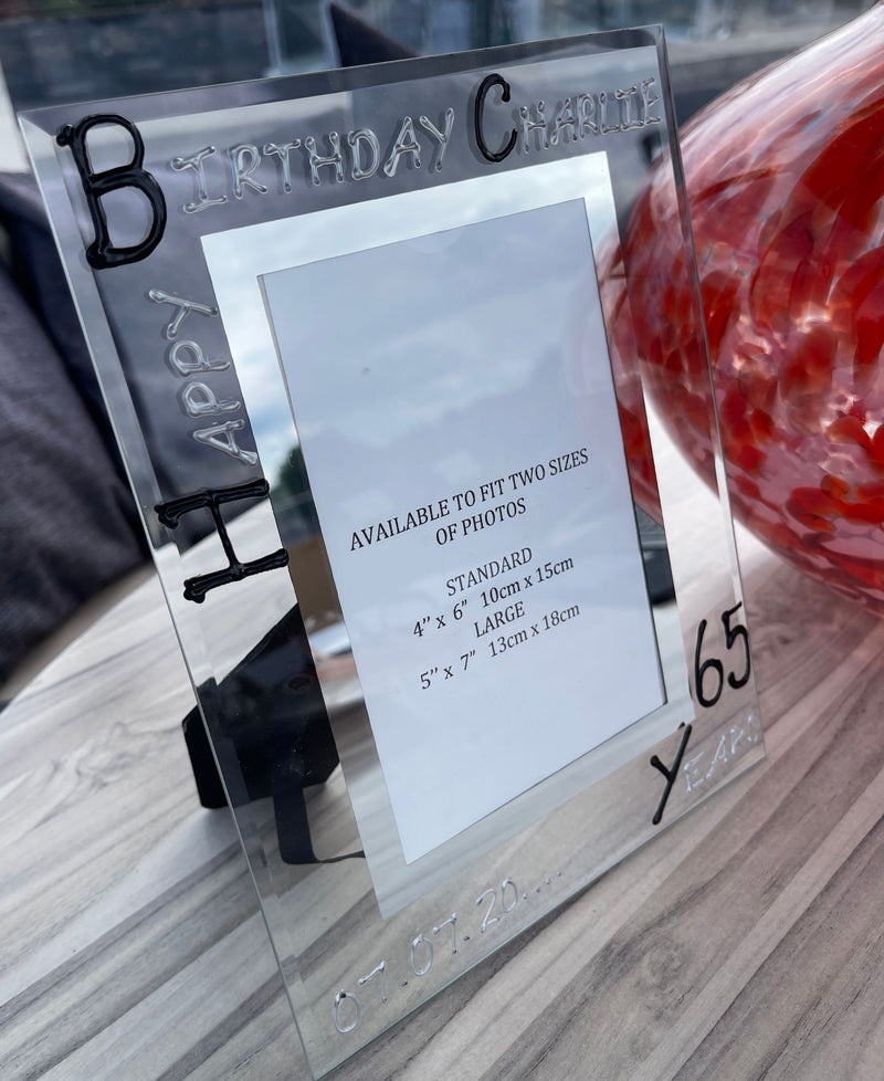 Personalised 65th Birthday Portrait Picture Frame B/S 4"x6" 5"x7"