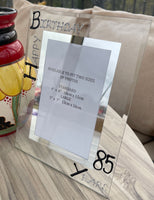 85th Birthday Gift Photo Frame: portrait (Blk/Sil)