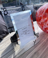 90th Birthday Gift Photo Frame: Portrait (Blk/Sil)