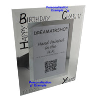 13th Birthday Gift Photo Frame: Portrait (Blk/Sil)