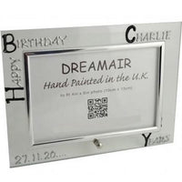 Personalised 16th Birthday Photo Frame: Landscape (Blk/Sil)