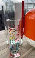 40th Birthday Gift Shot Glass:  (Brights)