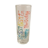 45th Birthday Gift Shot Glass:  (Brights)
