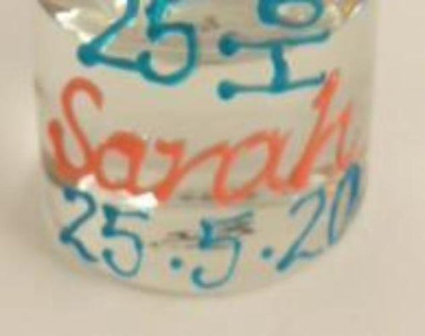 35th Birthday Gift Shot Glass:  (Brights)