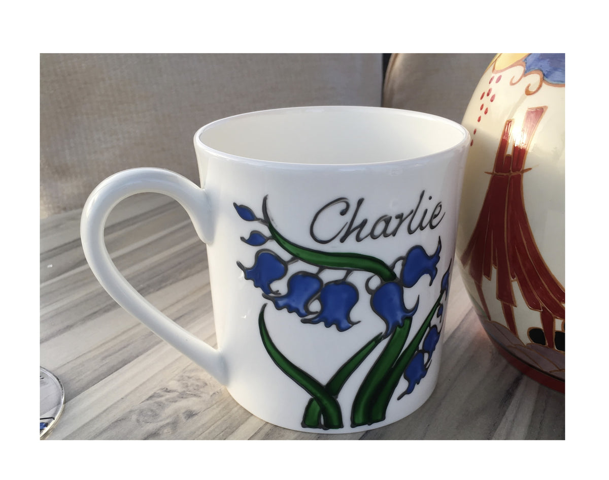 Personalised Bluebell China 1 Pint Mug