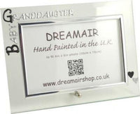 Baby Granddaughter Gift Photo Frame: Landscape (Blk/Sil)