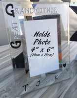 Great Grandmother Gift Photo Frame: Portrait (Blk/Sil)