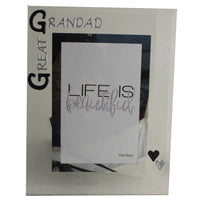 Great Grandad Gift Photo Frame: Portrait (Blk/Sil)