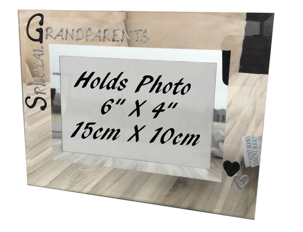 Special Grandparents Gift Photo Frame: Landscape (Blk/Sil)