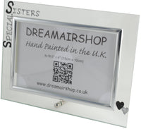 Special Sisters Gift Photo Frame: Landscape (Blk/Sil)