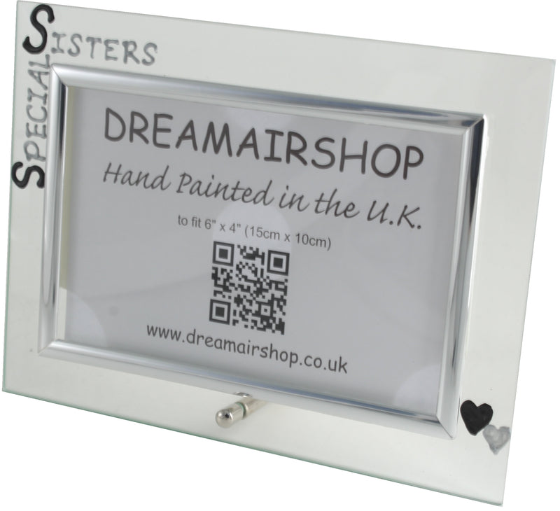 Special Sisters Gift Photo Frame: Landscape (Blk/Sil)