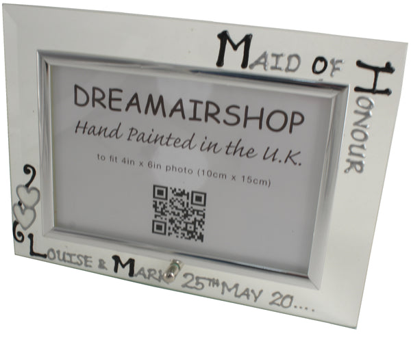 Personalised Maid of Honour Frame: Landscape (Blk/Sil)